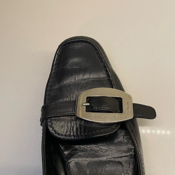 Prada Loafers with Silver Buckles - Picture 9 of 10